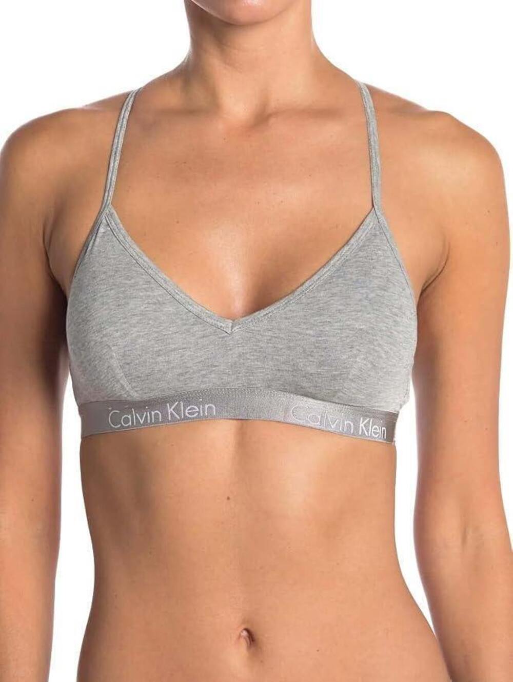 Calvin Klein Women`s Motive Triangle Padded Racerback Bralette